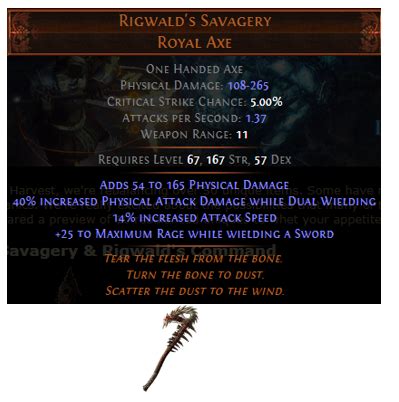 poe rigwald's savagery|Rigwald's Savagery .